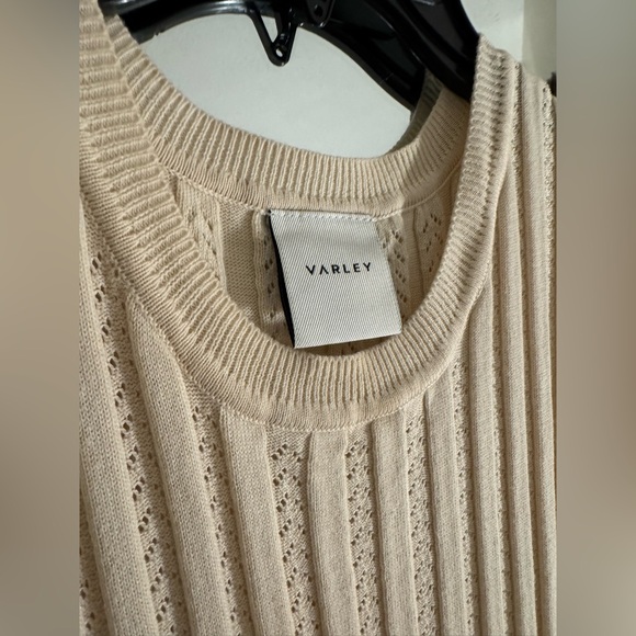 Varley Cream Ribbed Knit Top - Picture 3 of 6